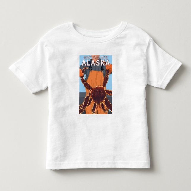 Kungkrabbafiskare - ankring, Alaska T Shirt (Framsida)