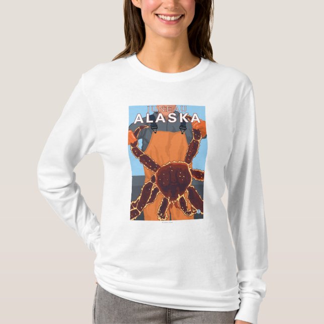Kungkrabbafiskare - Juneau, Alaska Tee (Framsida)