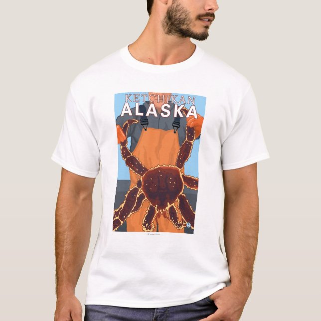 Kungkrabbafiskare - Ketchikan, Alaska T Shirt (Framsida)