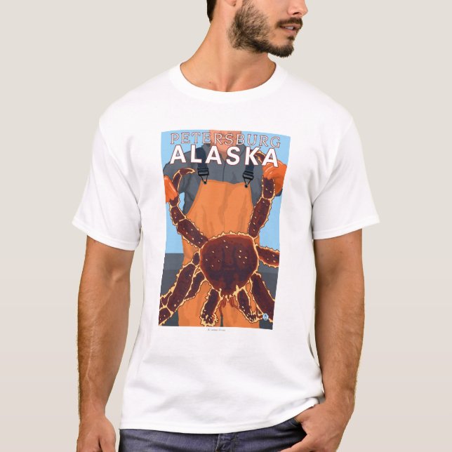 Kungkrabbafiskare - Petersburg, Alaska Tee Shirt (Framsida)