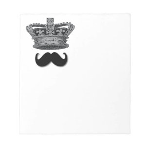 Kungkrona och mustasch anteckningsblock
