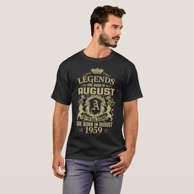 Kunglegender är bördiga Augusti 1959 T Shirt (Hel framsida)