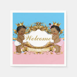 Kunglig afrikansk Prince/Princess Färga Kvarter Pappersservett