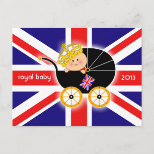 Kunglig babyvykort vykort