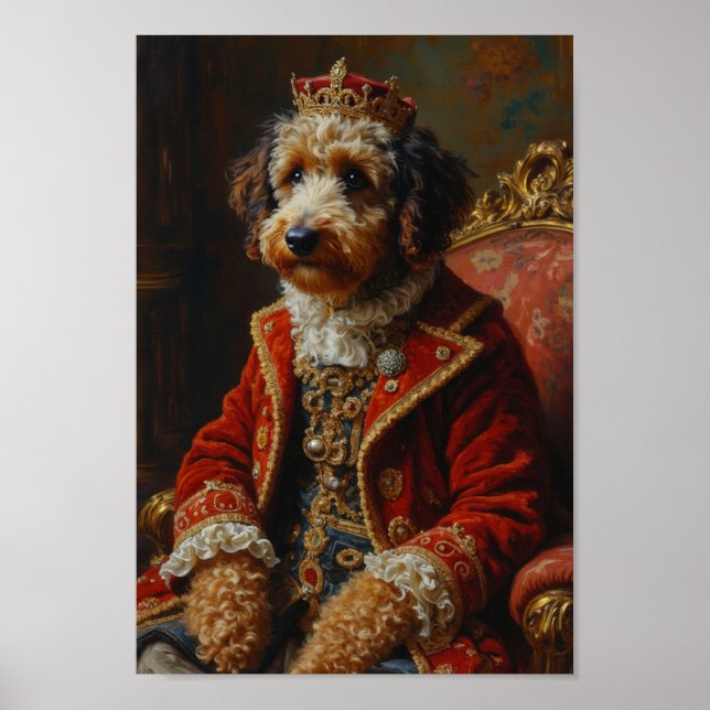 Kunglig Bernedoodle-porträtt Poster (Framsidan)