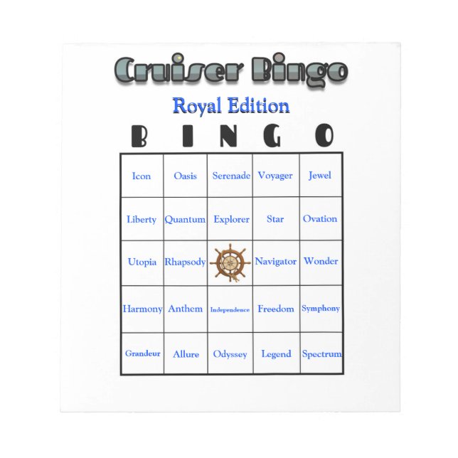 Kunglig Bingo Anteckningsblock (Framsida)