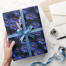 Kunglig blå asterblomma inpackningspapper presentpapper