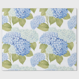 Kunglig blå hortensia trädgårdsblomma presentpappe presentpapper