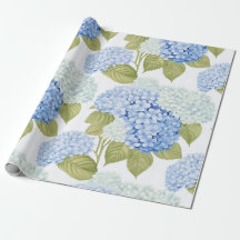 Kunglig blå hortensia trädgårdsblomma presentpappe