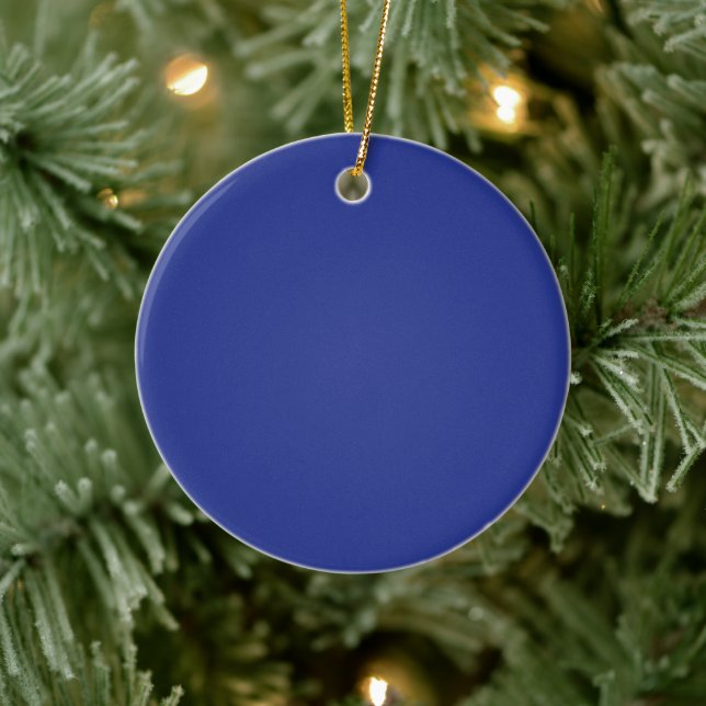 Kunglig blå julig elegans julgransprydnad keramik (Träd)