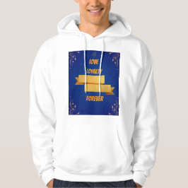 Kunglig blå och guld bröllod t-shirt design hoodie