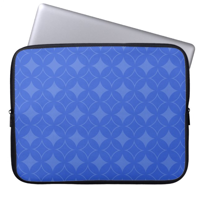 Kunglig blå shippo-mönster laptop sleeve (Framsidan)