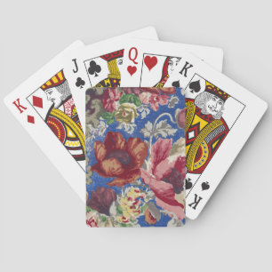 Kunglig Blå Viktoriansk Ros Ornamental Mönster Casinokort