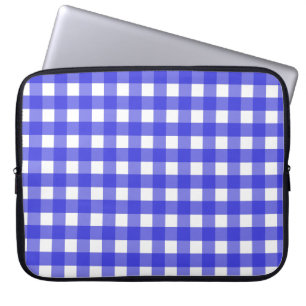 Kunglig blåttgingham laptop fodral
