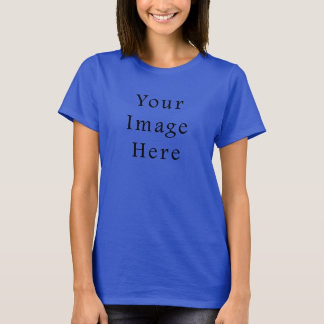 Kunglig blåttkvinna mall för skjortor för Hanes T-shirt (Framsida)