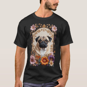 Kunglig Broderad Pug - Lyxig Hund T Shirt