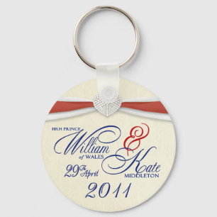 Kunglig bröllopsouvenir - William & Kate Nyckelring
