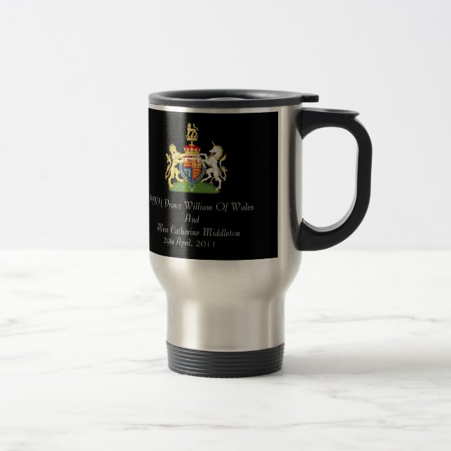 Kunglig bröllopvapensköldtravel mug resemugg (Höger)