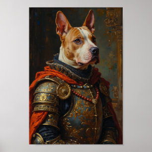 Kunglig Bull Terrier-porträtt Poster