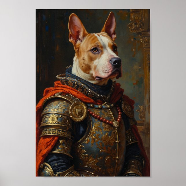 Kunglig Bull Terrier-porträtt Poster (Framsidan)