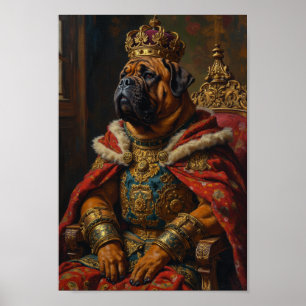 Kunglig Bullmastiff-porträtt Poster