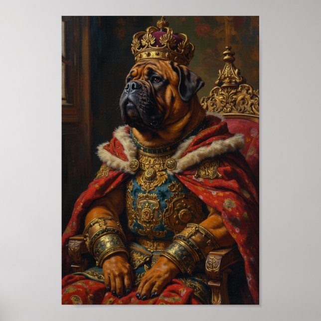 Kunglig Bullmastiff-porträtt Poster (Framsidan)