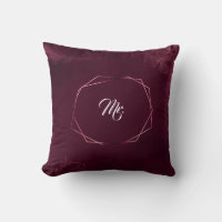 Kunglig Burgundy Blommig Geometrisk Bröllop