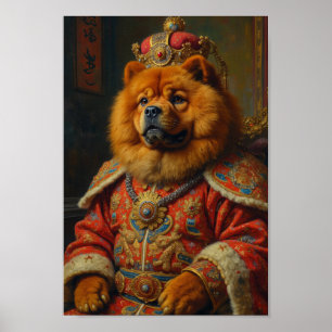 Kunglig Chow Chow-porträtt Poster
