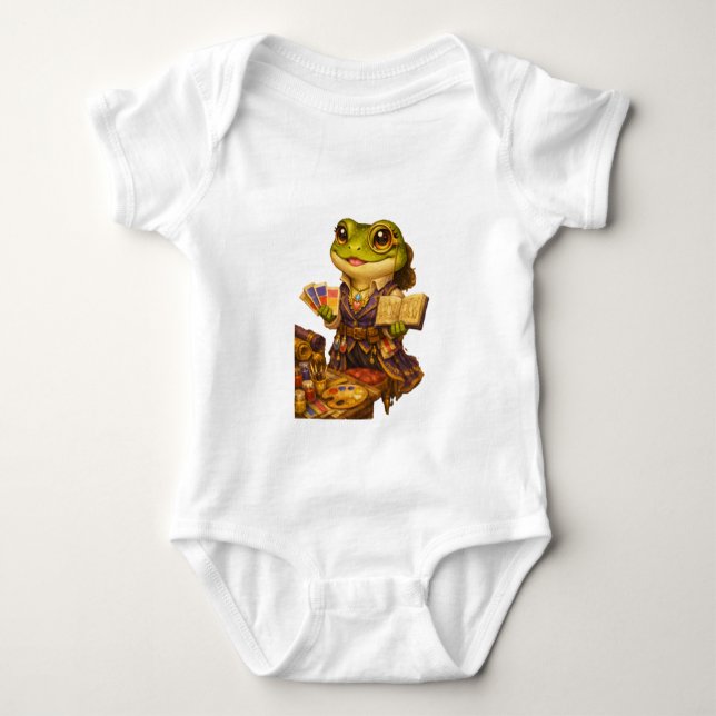 Kunglig Designer Groda Karaktär T Shirt (Framsida)