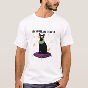 Kunglig egyptisk svart katt - Mitt hus min pyramid T Shirt
