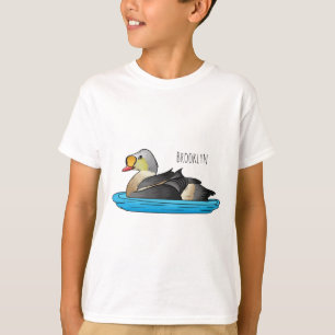 Kunglig ejderfågel tecknad illustration t shirt