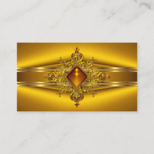 Kunglig Elegant Guldr Rik Ornament Fyrkant Visitkort