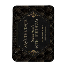 Kunglig Fleur-de-lis Guld Great Gatsby 50-årsfiran Magnet