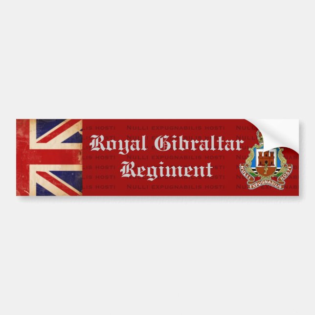 Kunglig Gibraltar Regiment Bildekal (Framsidan)