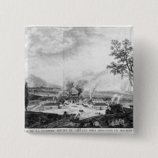 Kunglig gjuteri på Le Creusot i 1787 Knapp (Framsida)