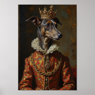 Kunglig Greyhound-porträtt Poster