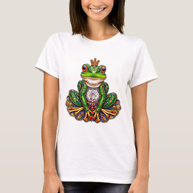 🐸 Kunglig Groda Söt Karaktär Present ✨ T Shirt (Framsida)