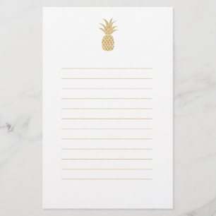 Kunglig Guld Ananas Brevpapper