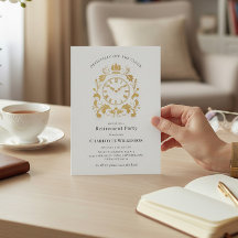 Kunglig Guld Flourish Ur Pensionärsfest Annonserin
