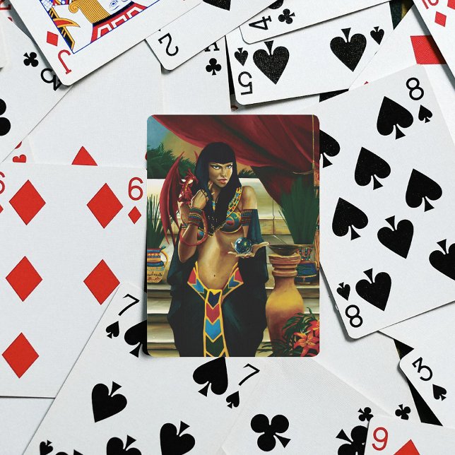 Kunglig Guld Forntida Egyptisk Drottning Mytologi Spel Kort (Skapare uppladdad)