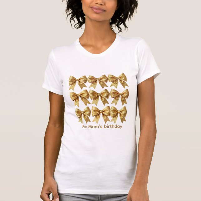 Kunglig Guld Glitter Fokuspunkt T Shirt (Framsida)