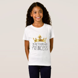 Kunglig Guld Krona Födelsedags Prinsessa Fest T Shirt