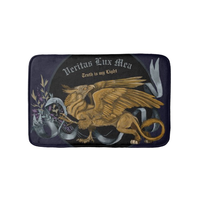Kunglig Guldgriffon Badrumsmatta (Framsidan)
