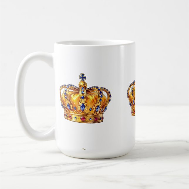 Kunglig guldkrona kaffemugg (Vänster)