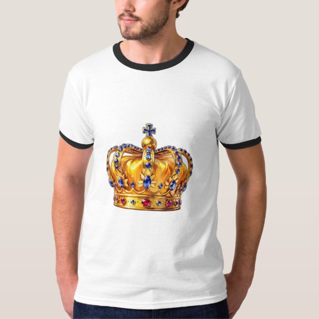 Kunglig gyllene krona t shirt (Framsida)