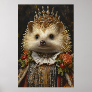 Kunglig Igelkott Porträtt, Renässans Djur Konst Poster