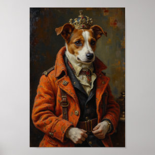 Kunglig Jack Russell Terrier Porträtt Poster