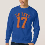 Kunglig Jersey för sportar för blått- & Långärmad Tröja<br><div class="desc">Kunglig Jersey för sportar för blått- & orangevuxen | design •,  Manar Jersey tröja</div>