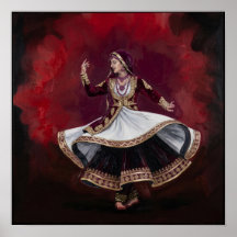 Kunglig Kathak-dansare Samtida finkonst Kulturarv