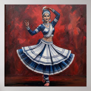 Kunglig Kathak Mudra Klassisk Dans Kulturarv Konst Poster